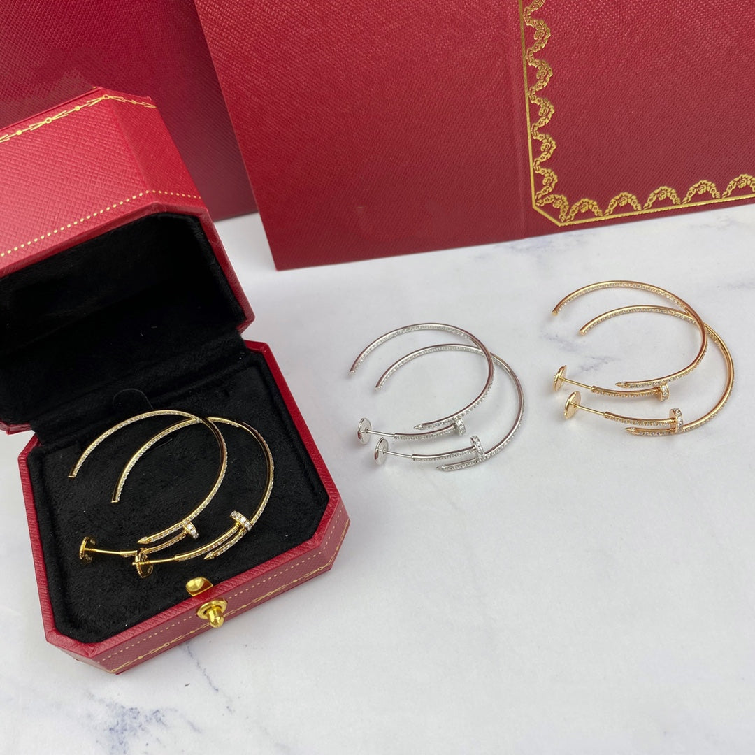 [Elara jewelsry ]JUSTE EARRINGS FULL DIAMONDS 1.8MM