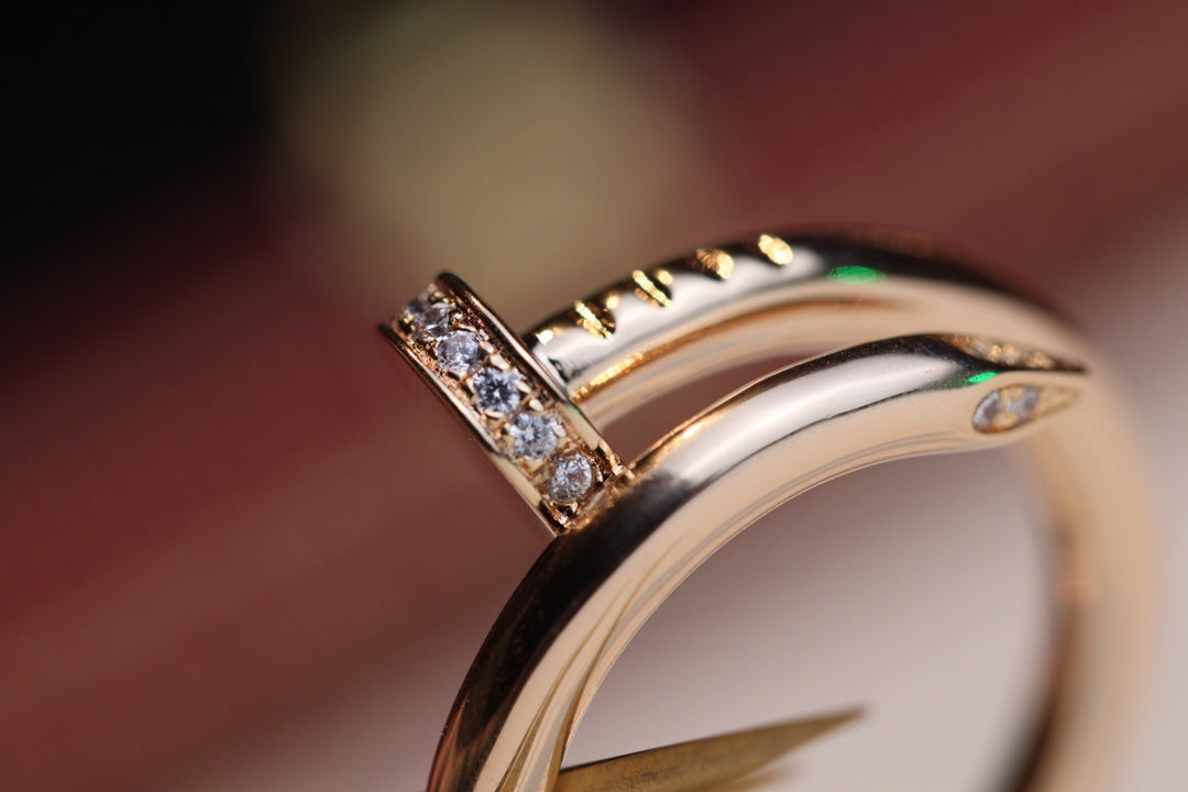 [Elara jewelsry ]JUSTE RING 2.65MM PINK GOLD DIAMOND