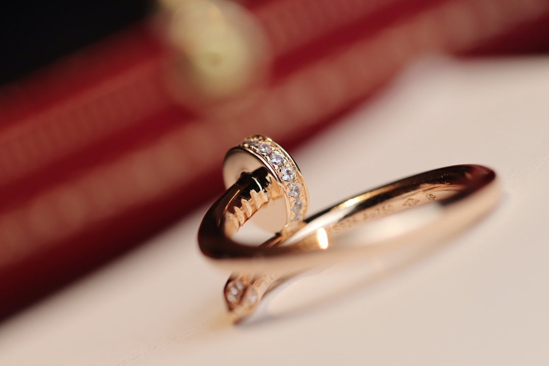 [Elara jewelsry ]JUSTE RING 2.65MM PINK GOLD DIAMOND
