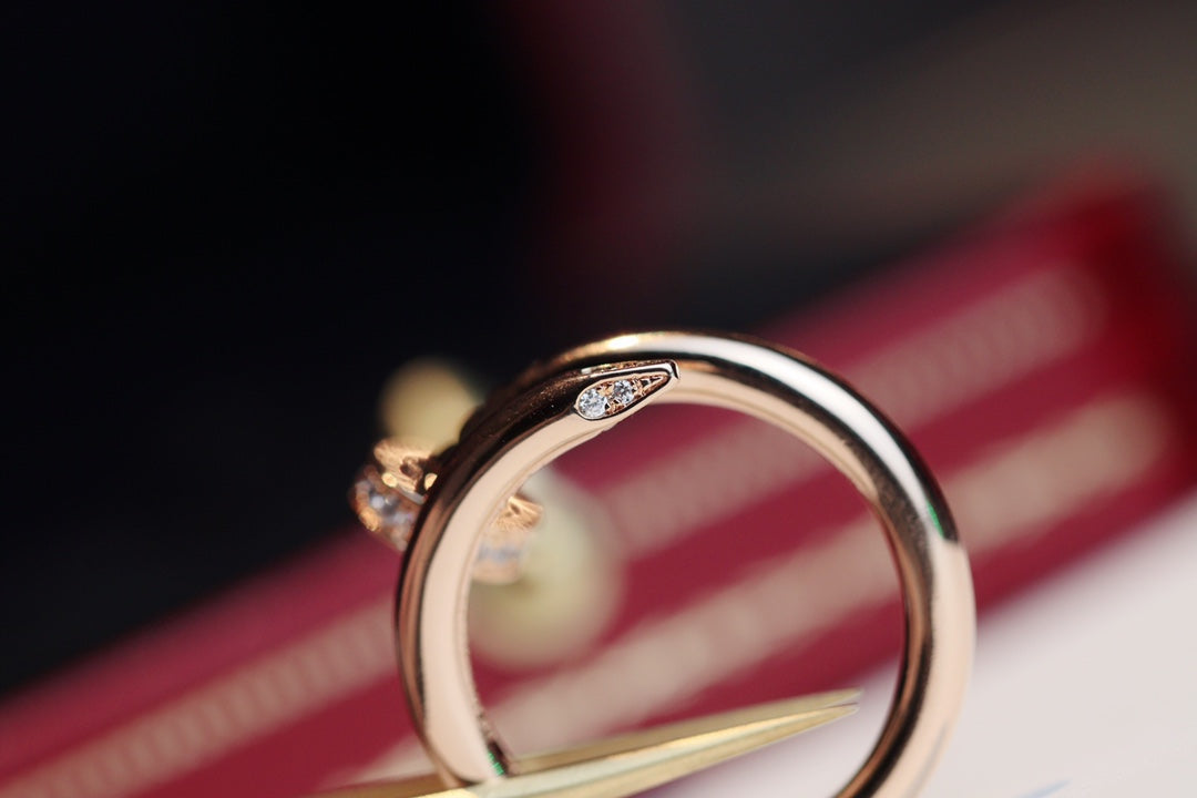 [Elara jewelsry ]JUSTE RING 2.65MM PINK GOLD DIAMOND