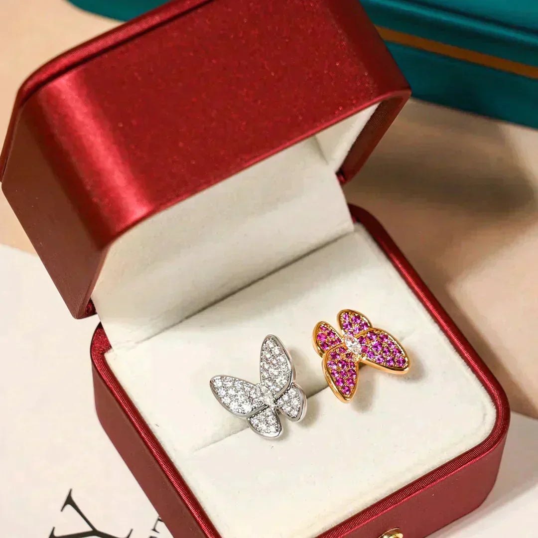[Elara jewelsry ]TWIN BUTTERFLY DIAMOND RING