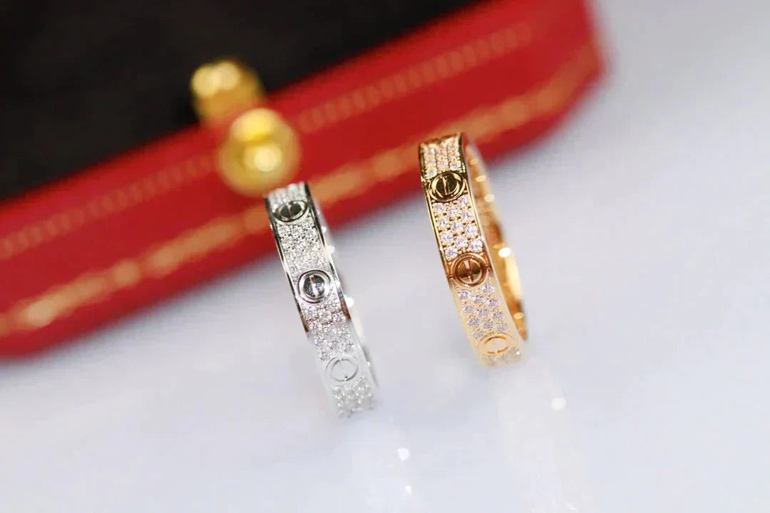 [Elara jewelsry ]LOVE RING 3.6MM DIAMOND PAVED