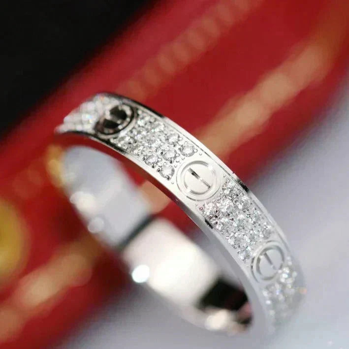 [Elara jewelsry ]LOVE RING 3.6MM DIAMOND PAVED