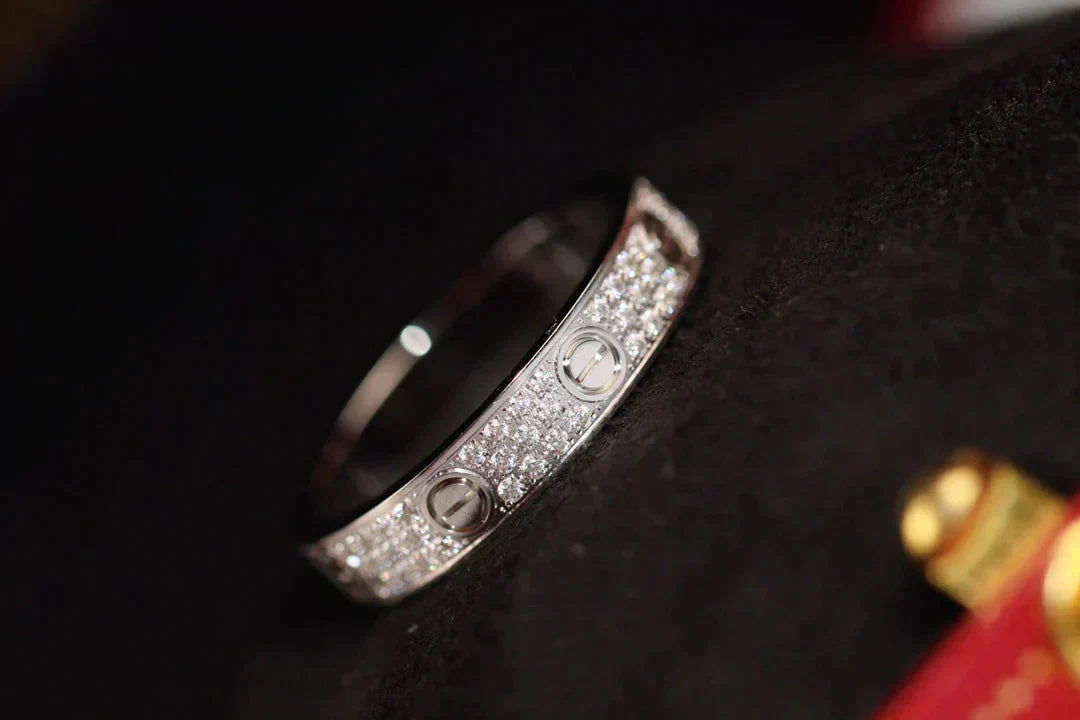 [Elara jewelsry ]LOVE RING 3.6MM DIAMOND PAVED