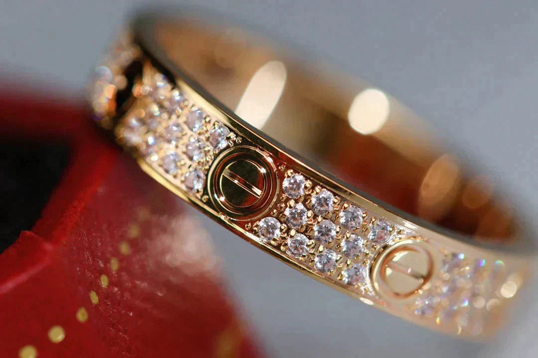 [Elara jewelsry ]LOVE RING 3.6MM DIAMOND PAVED