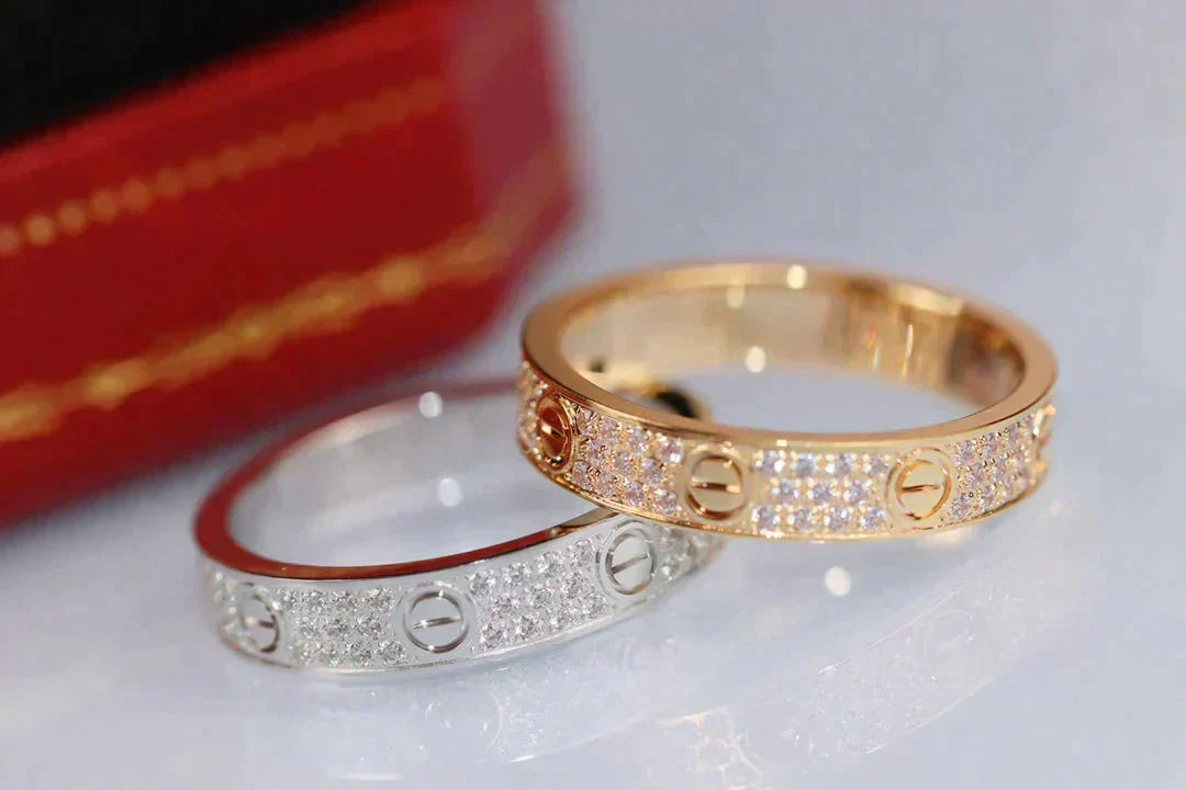 [Elara jewelsry ]LOVE RING 3.6MM DIAMOND PAVED