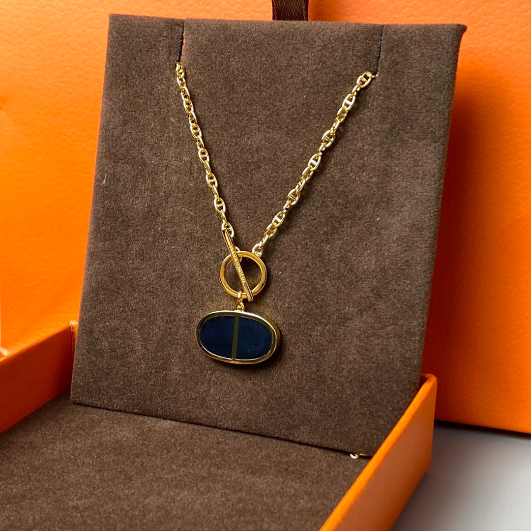[Elara jewelsry ]CHAINE VERSO BLACK CERAMIC NECKLACE