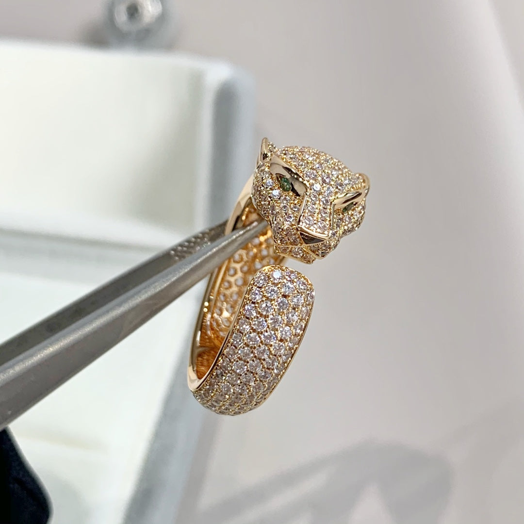 [Elara jewelsry ]PANTHERE PINK GOLD DIAMOND RING
