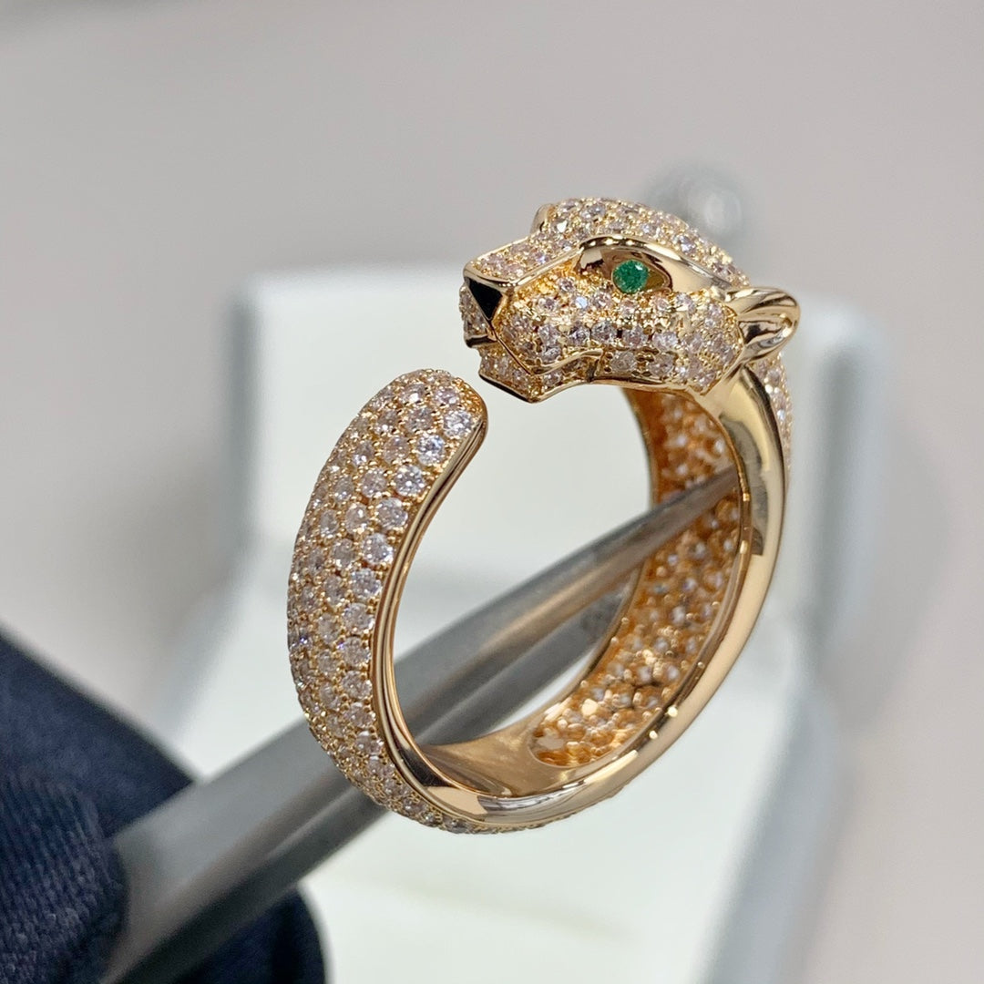 [Elara jewelsry ]PANTHERE PINK GOLD DIAMOND RING