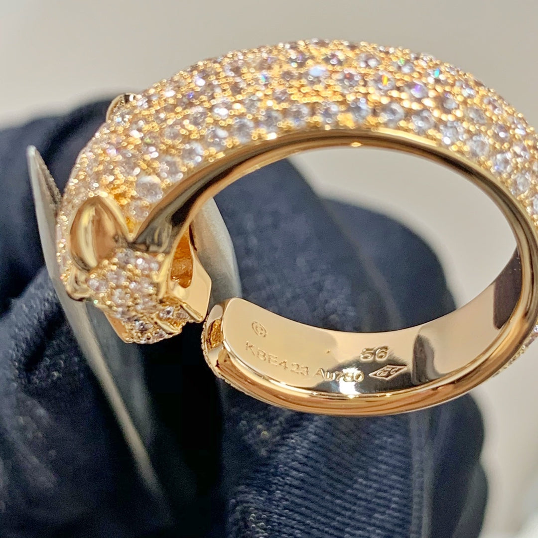 [Elara jewelsry ]PANTHERE PINK GOLD DIAMOND RING