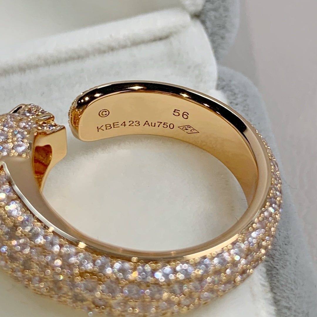[Elara jewelsry ]PANTHERE PINK GOLD DIAMOND RING