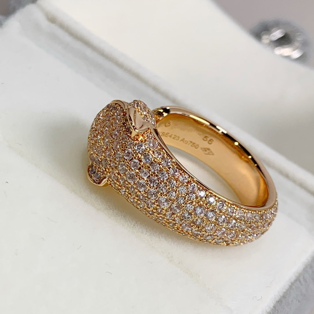 [Elara jewelsry ]PANTHERE PINK GOLD DIAMOND RING