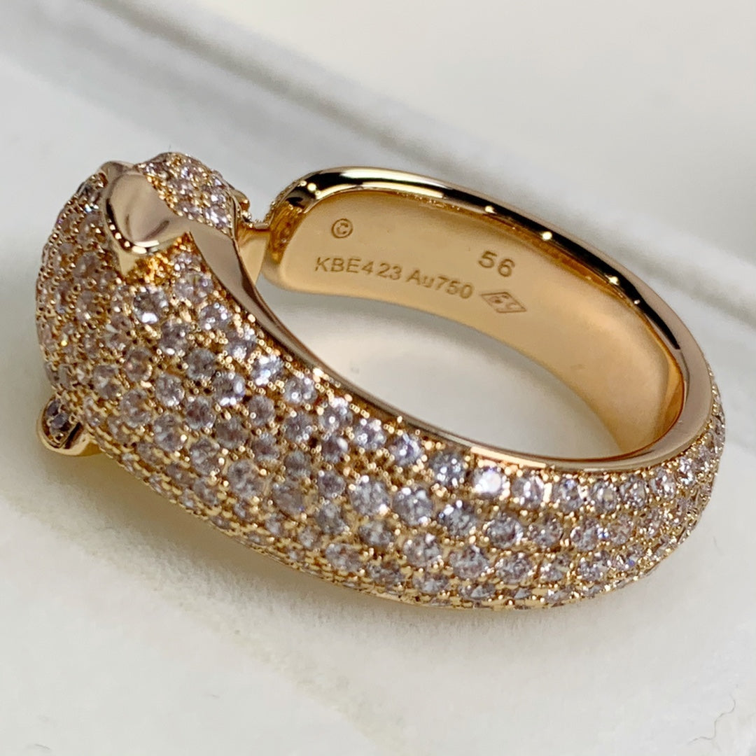 [Elara jewelsry ]PANTHERE PINK GOLD DIAMOND RING