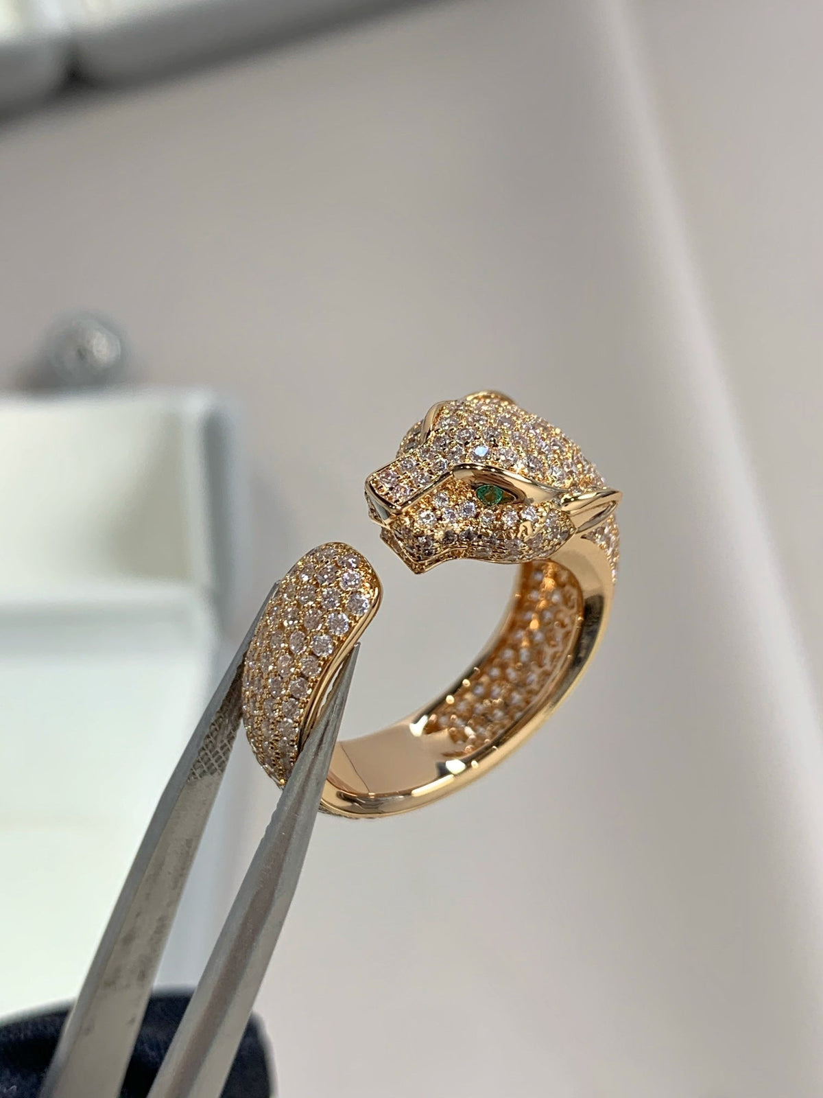 [Elara jewelsry ]PANTHERE PINK GOLD DIAMOND RING