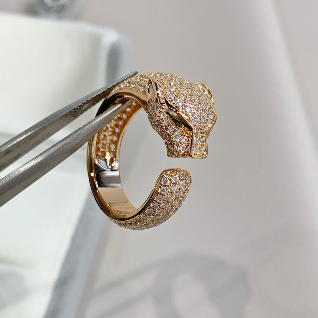 [Elara jewelsry ]PANTHERE PINK GOLD DIAMOND RING