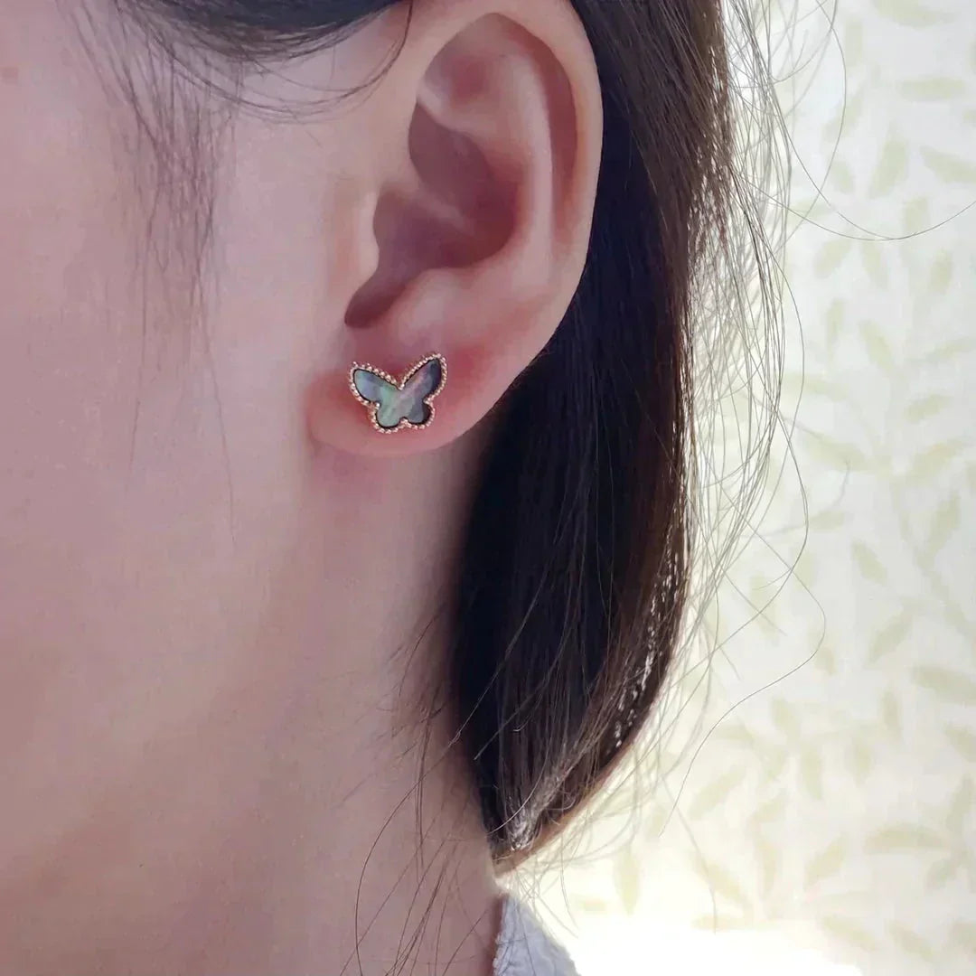 [Elara jewelsry ]BUTTERFLY DARK MOP  EARRINGS