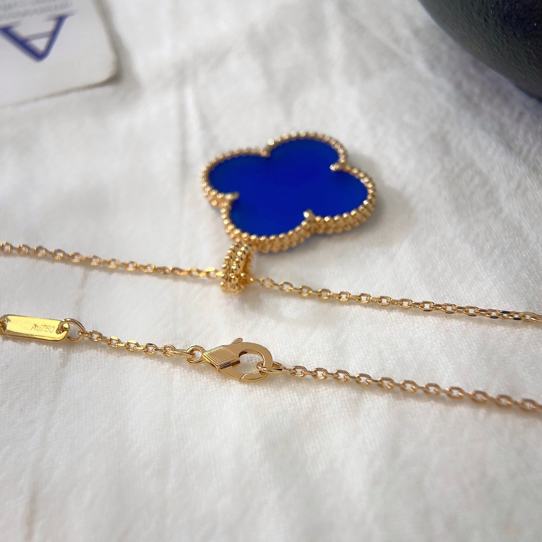 [Elara jewelsry ]CLOVER 25MM NECKLACE TURQUOISE ROSE GOLD