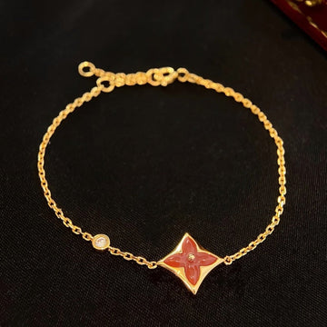 [Elara jewelsry ]COLOR STAR CARNELIAN PINK GOLD DIAMOND BRACELET