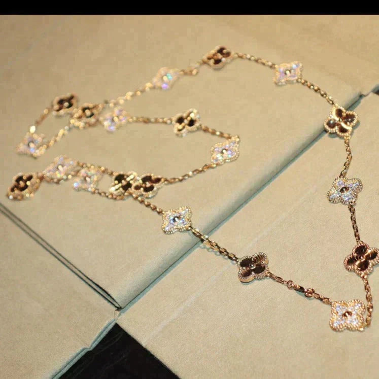 [Elara jewelsry ]CLOVER 20 MOTIFS LASER DIAMOND NECKLACE