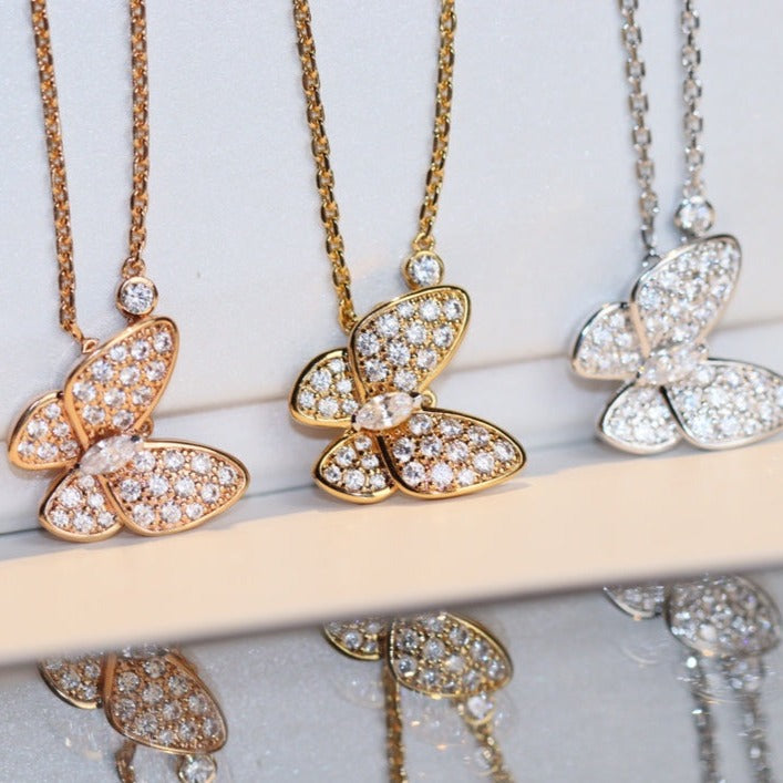 [Elara jewelsry ]BUTTERFLY DIAMOND NECKLACE