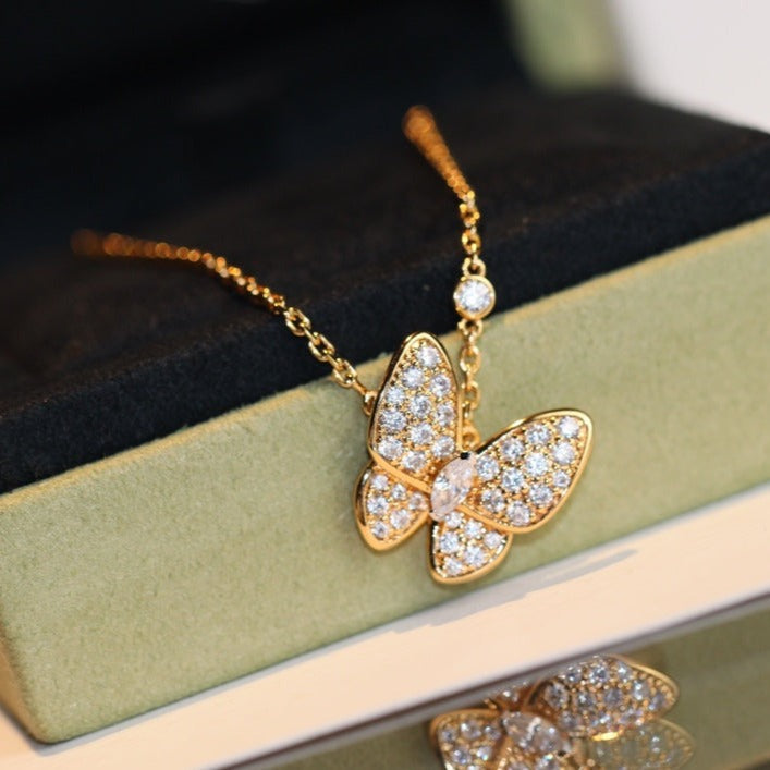 [Elara jewelsry ]BUTTERFLY DIAMOND NECKLACE