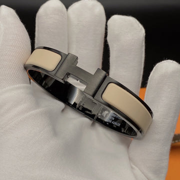 [Elara jewelsry ]H BRACELET 12MM BLACK BEIGE CERAMIC