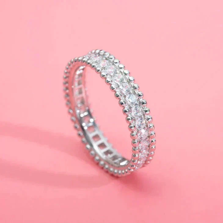 [Elara jewelsry ]PERLEE DIAMOND SILVER RING
