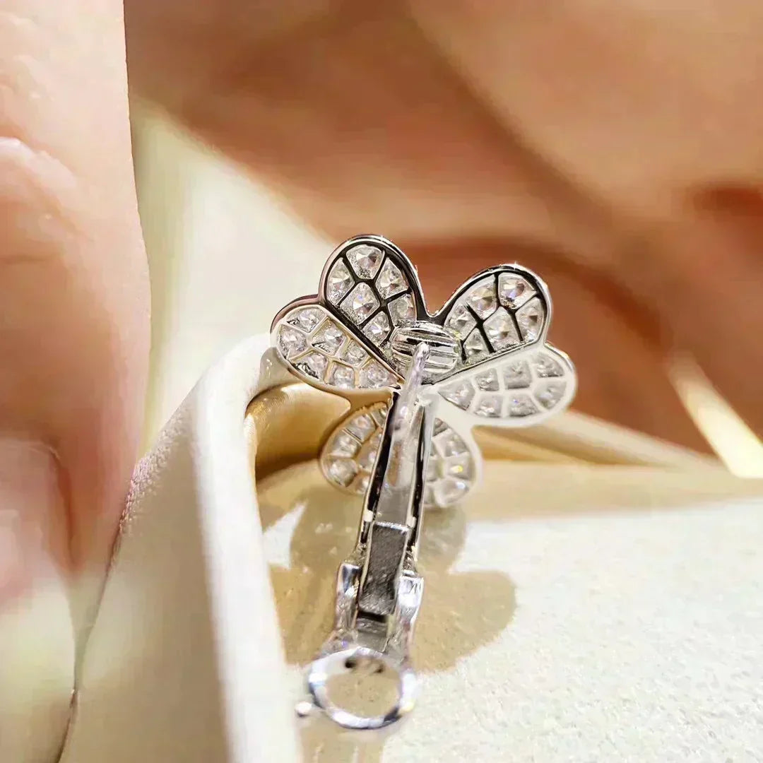 [Elara jewelsry ]CLOVER COMOS DIAMOND EARRINGS SILVER