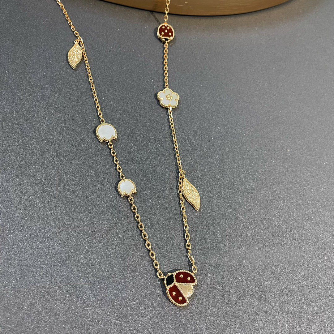 [Elara jewelsry ]LUCKY SPRING 15 MOTIFS GOLD NECKLACE