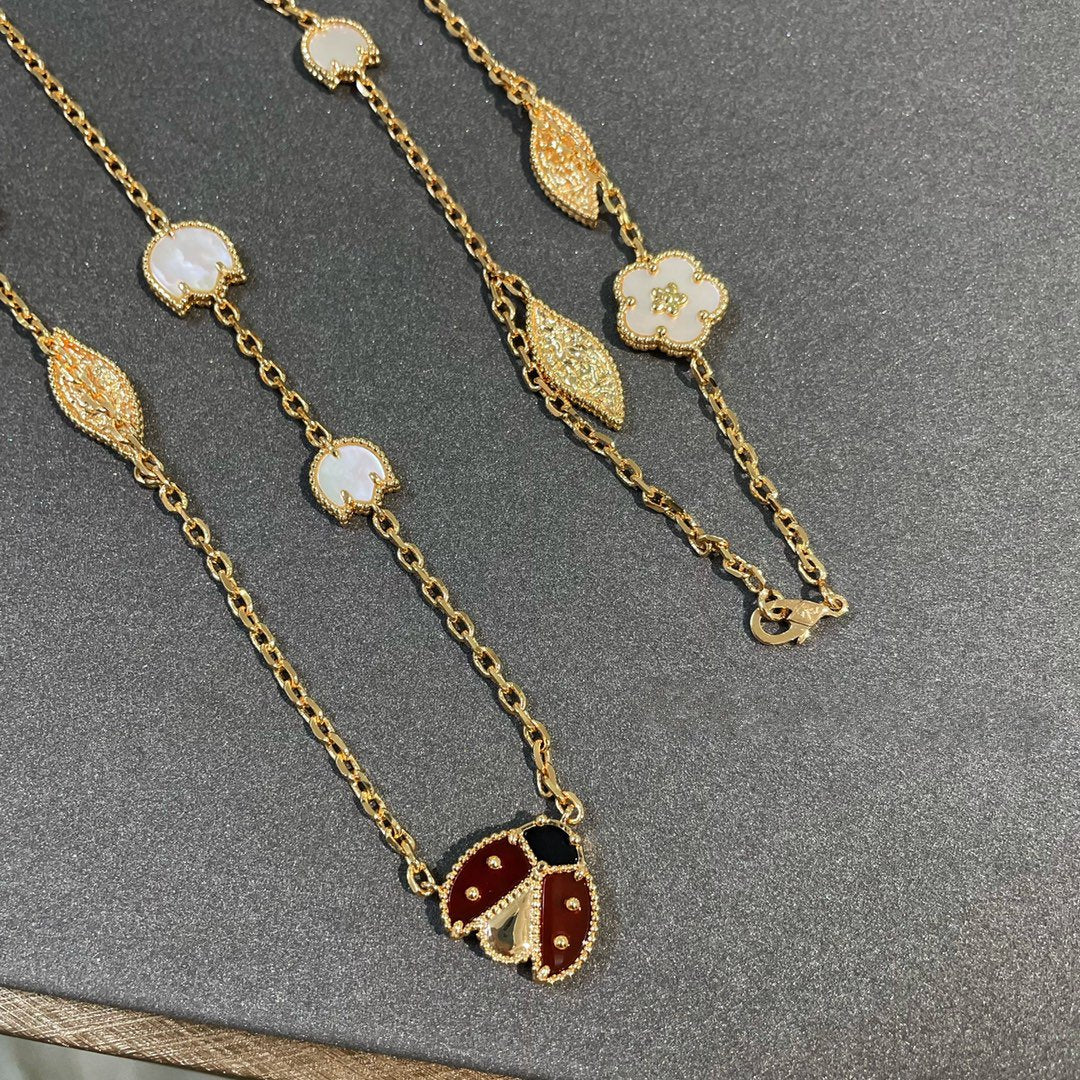[Elara jewelsry ]LUCKY SPRING 15 MOTIFS GOLD NECKLACE