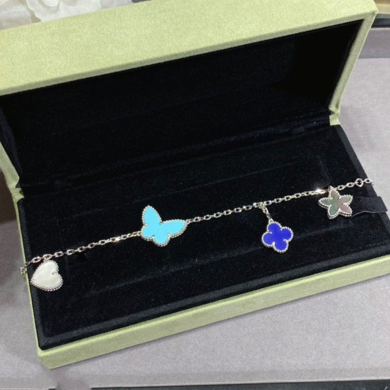 [Elara jewelsry ]LUCKY SPRING SILVER BRACELET 4 MOTIF