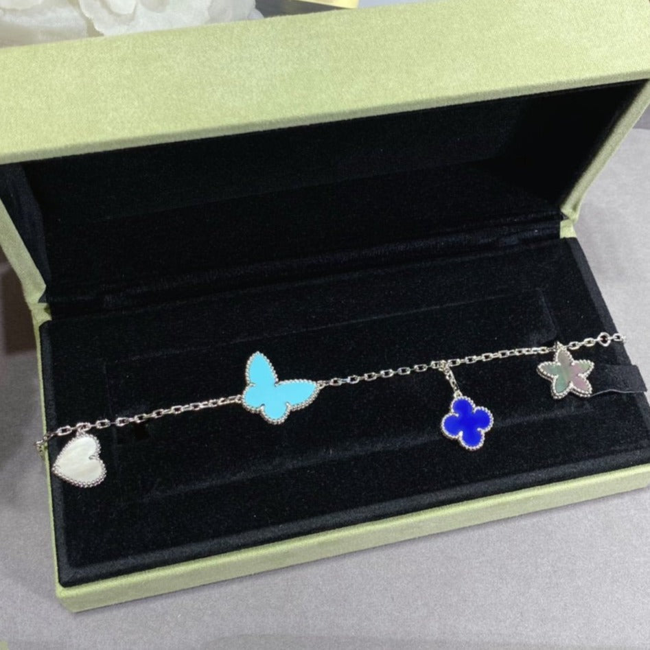[Elara jewelsry ]LUCKY SPRING SILVER BRACELET 4 MOTIF