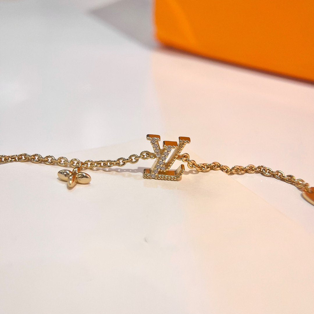 [Elara jewelsry ]LOGO STAR MOTIF GOLD BRACELET