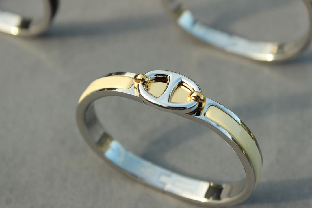 [Elara jewelsry ]CLIC CHAINE SILVER BRACELET
