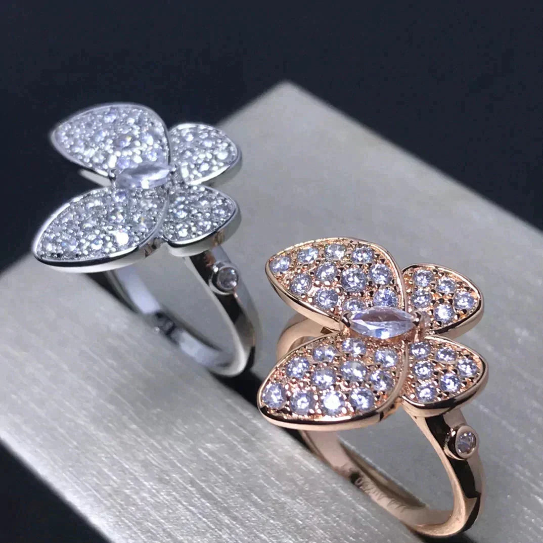 [Elara jewelsry ]BUTTERFLY PINK GOLD DIAMOND RING