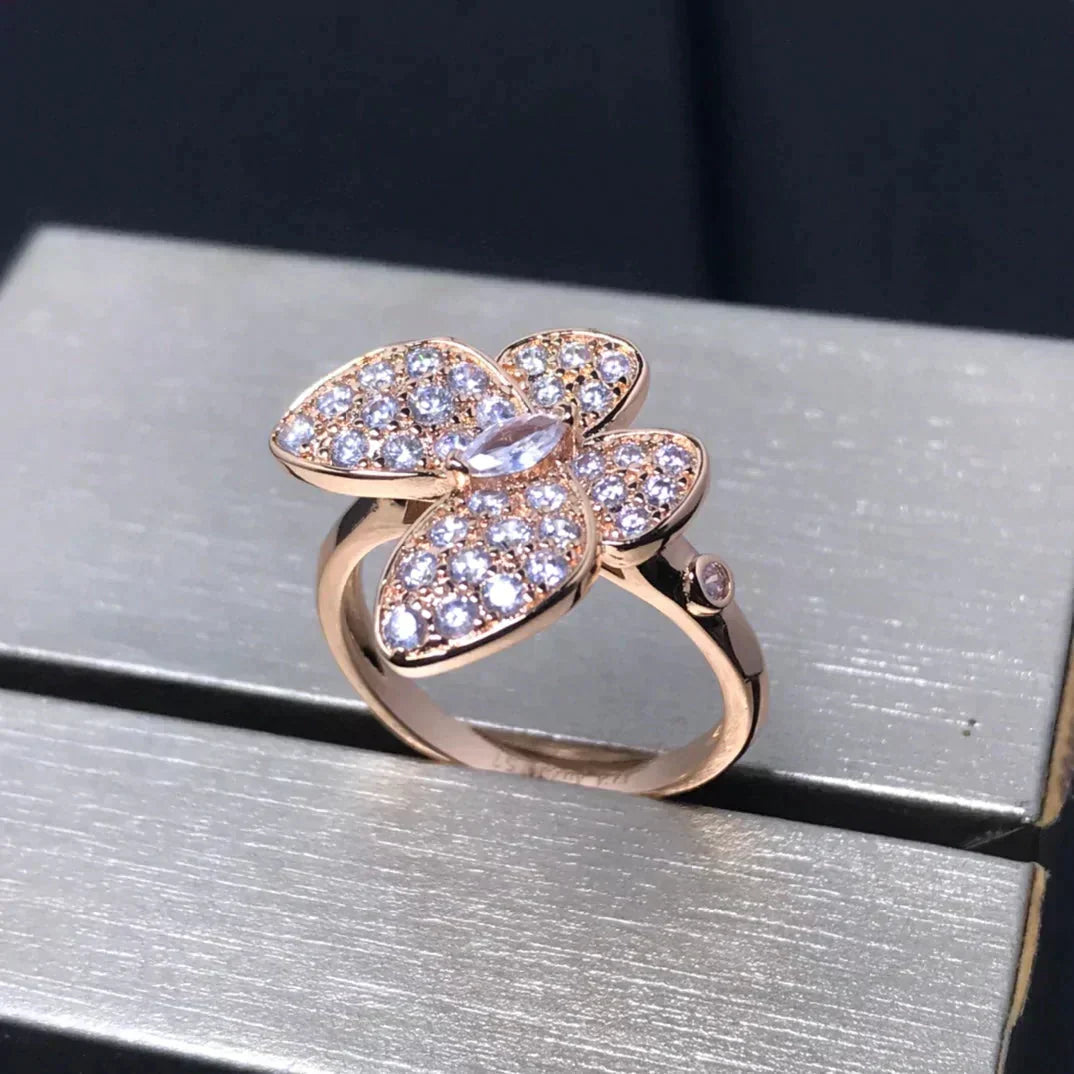 [Elara jewelsry ]BUTTERFLY PINK GOLD DIAMOND RING