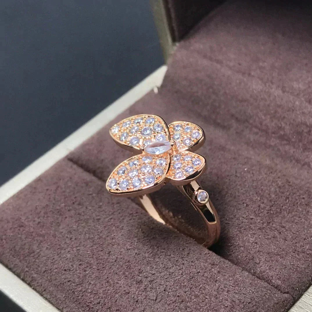 [Elara jewelsry ]BUTTERFLY PINK GOLD DIAMOND RING