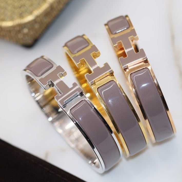 [Elara jewelsry ]H BRACELET 12MM BROWN