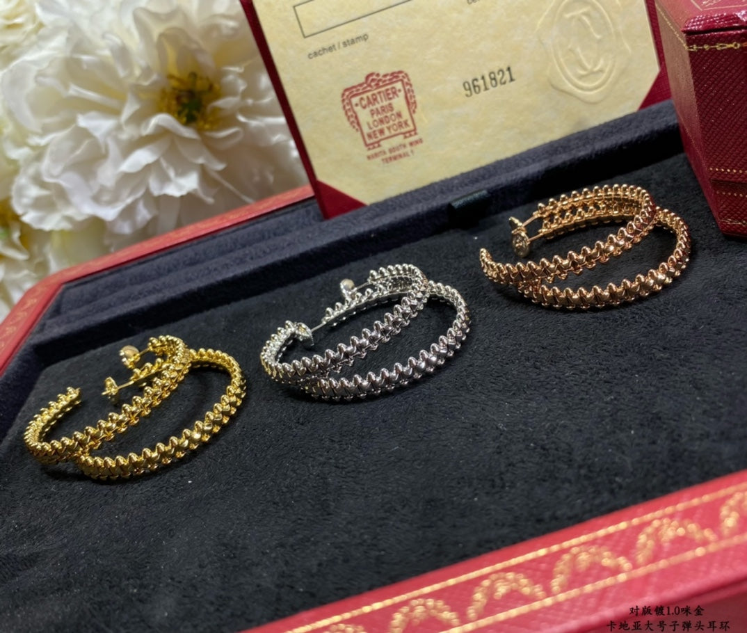 [Elara jewelsry ]CLASH LARGE HOOP EARRINGS