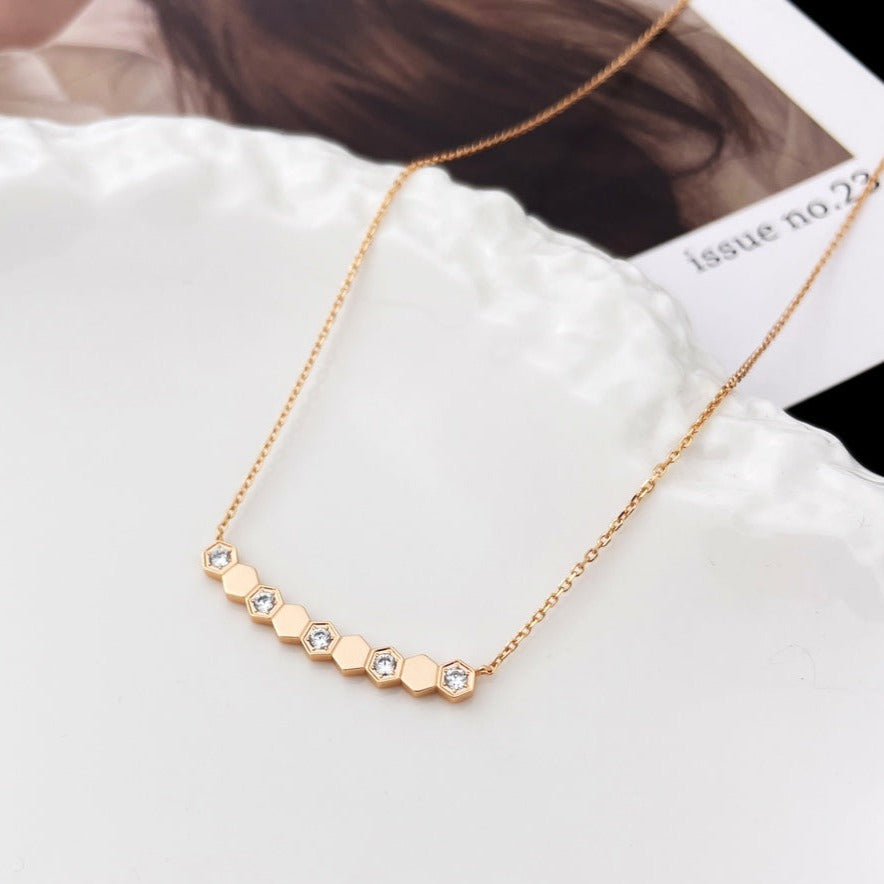 [Elara jewelsry ]BEE MY LOVE DIAMOND NECKLACE