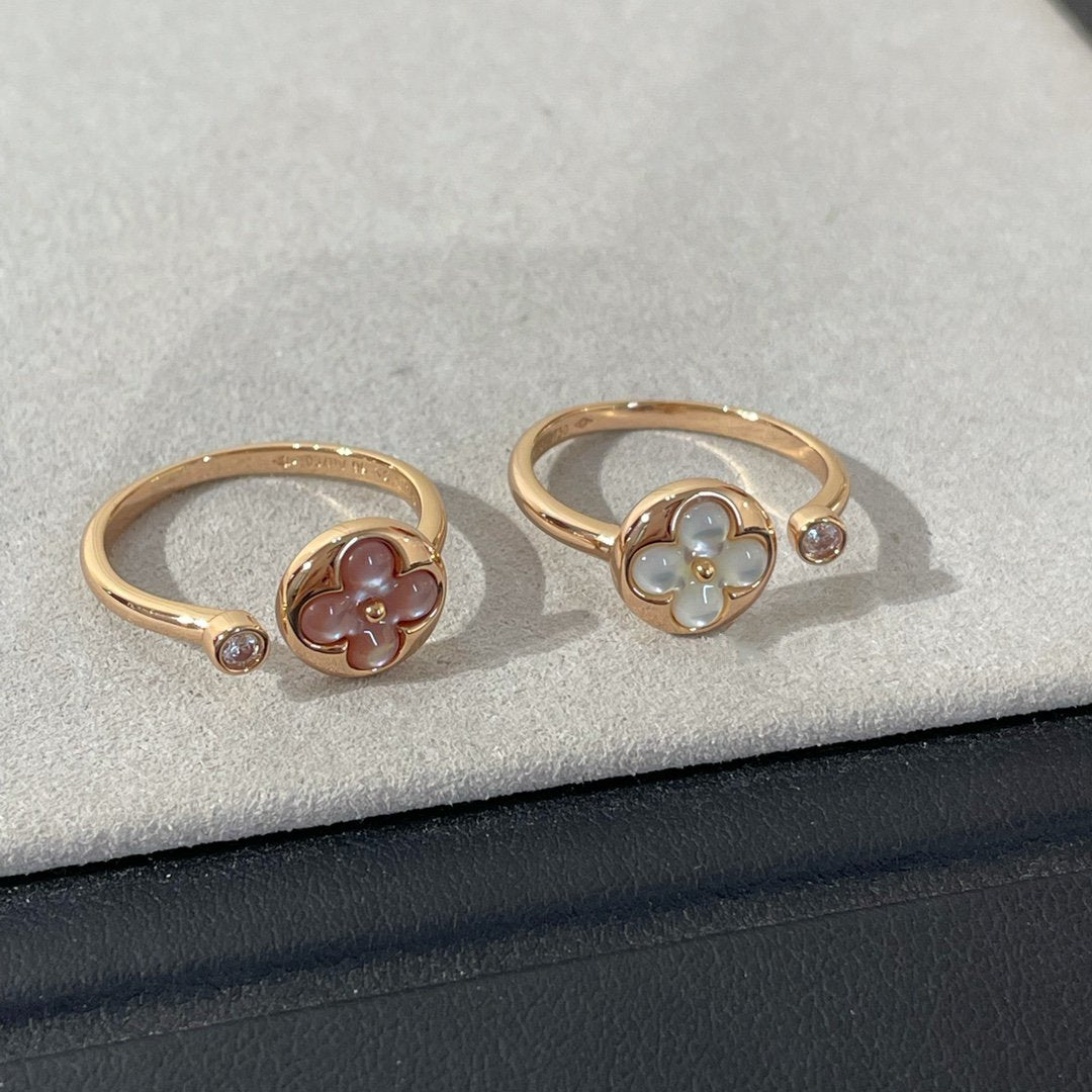 [Elara jewelsry ]SUN 1 DIAMOND PINK MOP RING