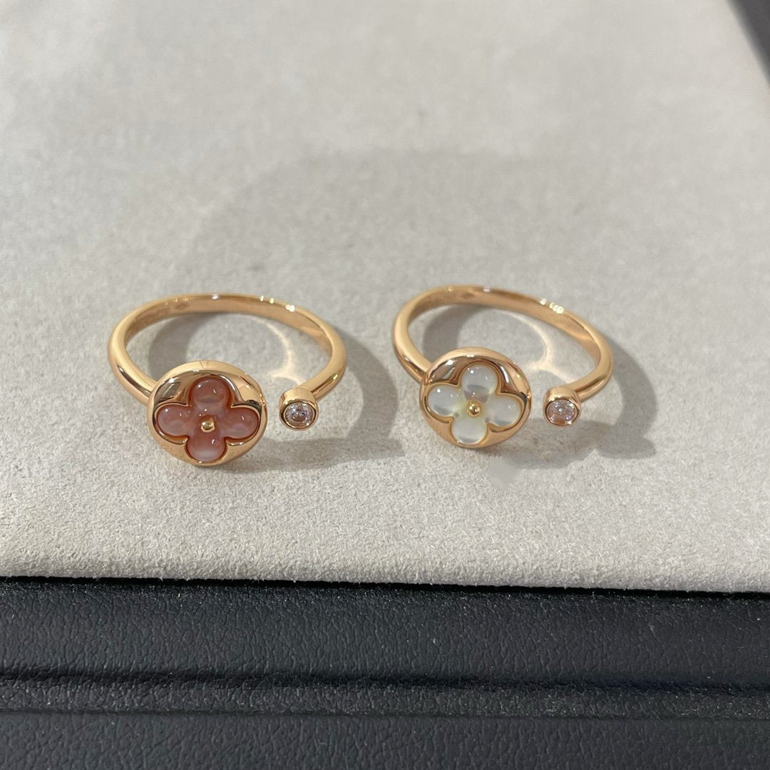 [Elara jewelsry ]SUN 1 DIAMOND PINK MOP RING
