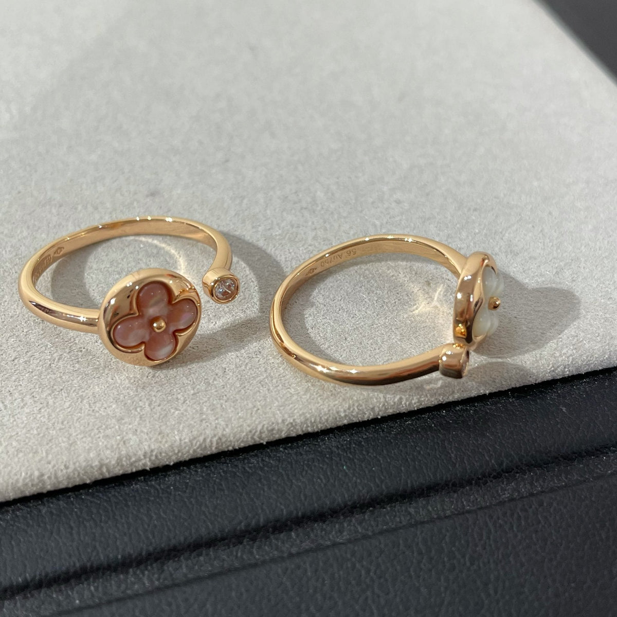 [Elara jewelsry ]SUN 1 DIAMOND PINK MOP RING