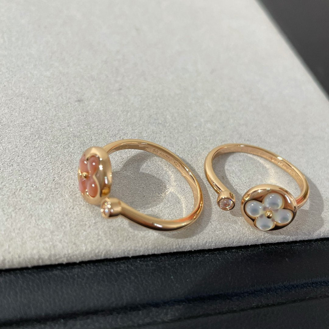 [Elara jewelsry ]SUN 1 DIAMOND PINK MOP RING