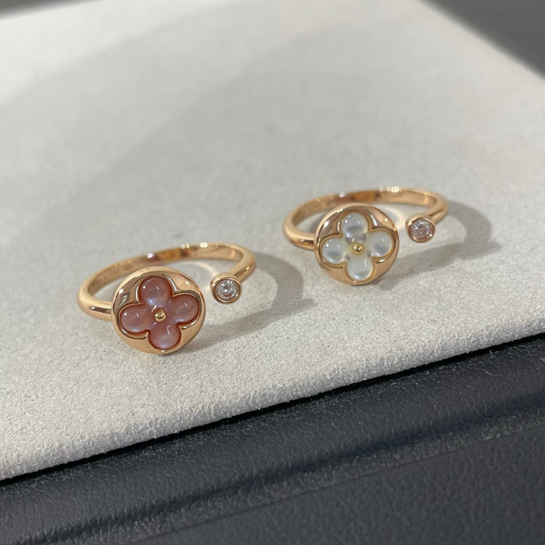 [Elara jewelsry ]SUN 1 DIAMOND PINK MOP RING