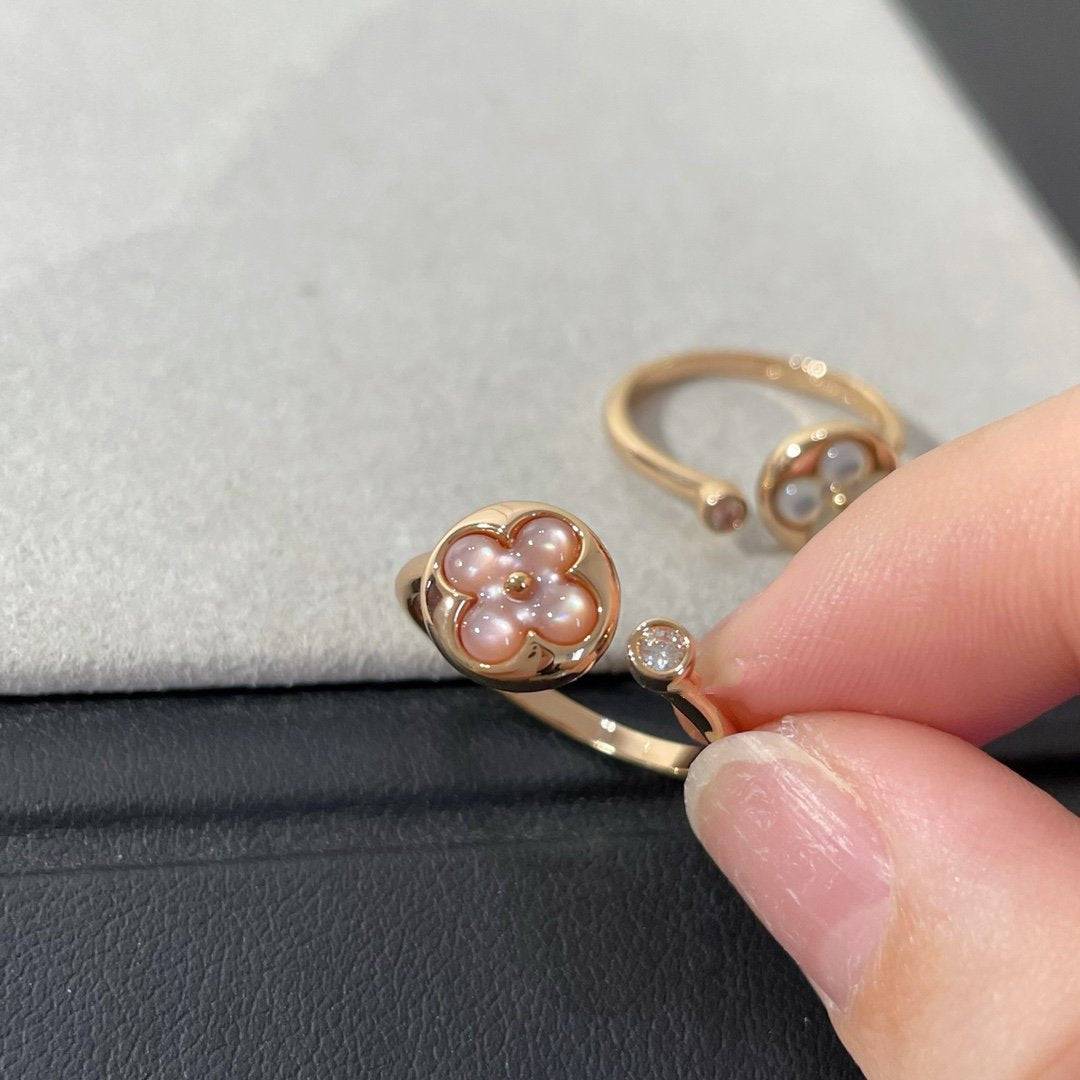 [Elara jewelsry ]SUN 1 DIAMOND PINK MOP RING