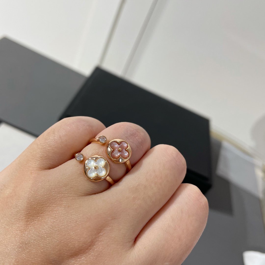[Elara jewelsry ]SUN 1 DIAMOND PINK MOP RING