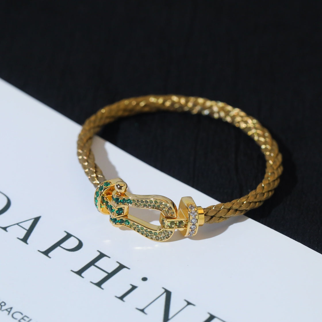 [Elara jewelsry ]FORCE 10 GOLD GREEN DIAMOND PAVED