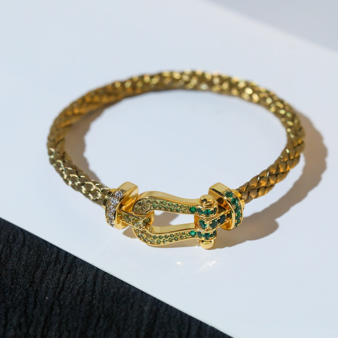 [Elara jewelsry ]FORCE 10 GOLD GREEN DIAMOND PAVED