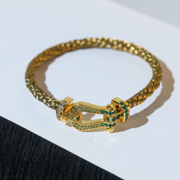 [Elara jewelsry ]FORCE 10 GOLD GREEN DIAMOND PAVED